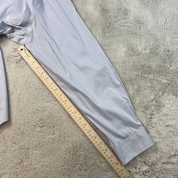 Michael Kors Slim Fit Travel Stretch Dress Shirt Mens Size 19 36/37 Grey - Picture 9 of 11